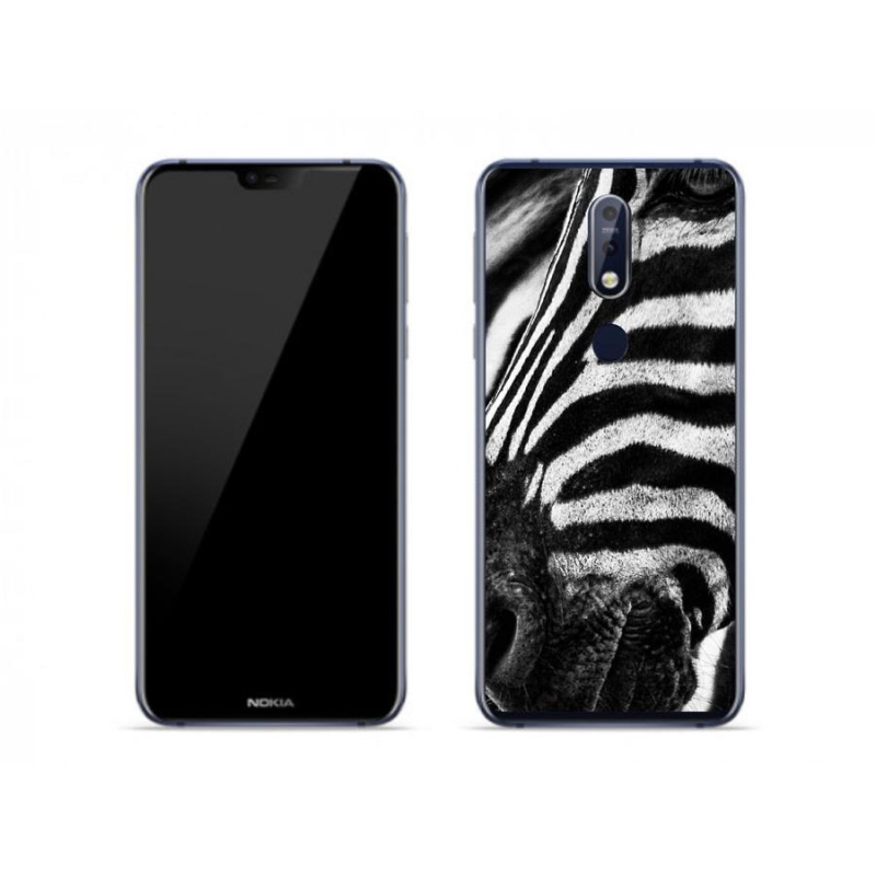 Gelový kryt mmCase na mobil Nokia 7.1 - zebra