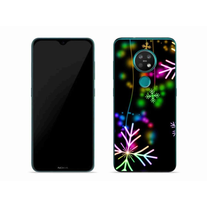 Gelový kryt mmCase na mobil Nokia 7.2 - barevné vločky