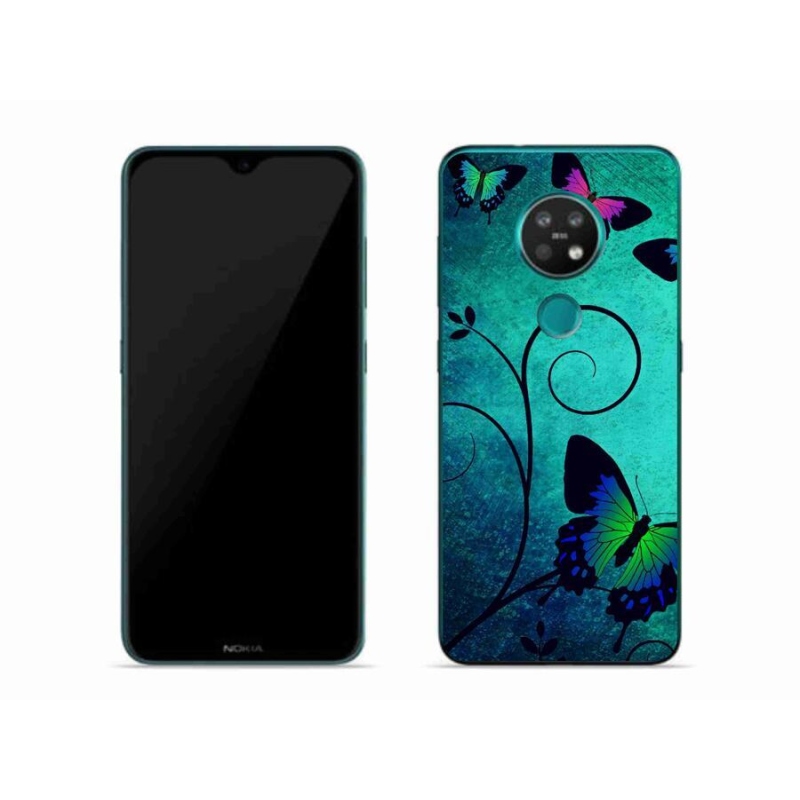 Gelový kryt mmCase na mobil Nokia 7.2 - barevní motýli