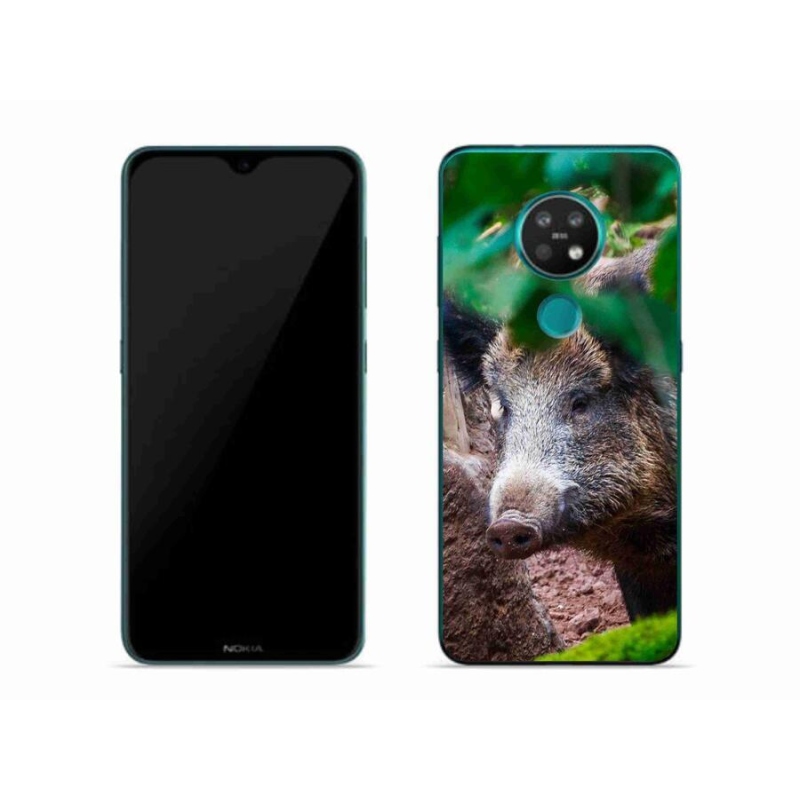 Gelový kryt mmCase na mobil Nokia 7.2 - divoké prase