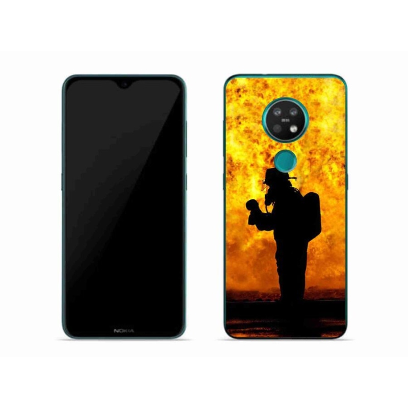 Gelový kryt mmCase na mobil Nokia 7.2 - hasič