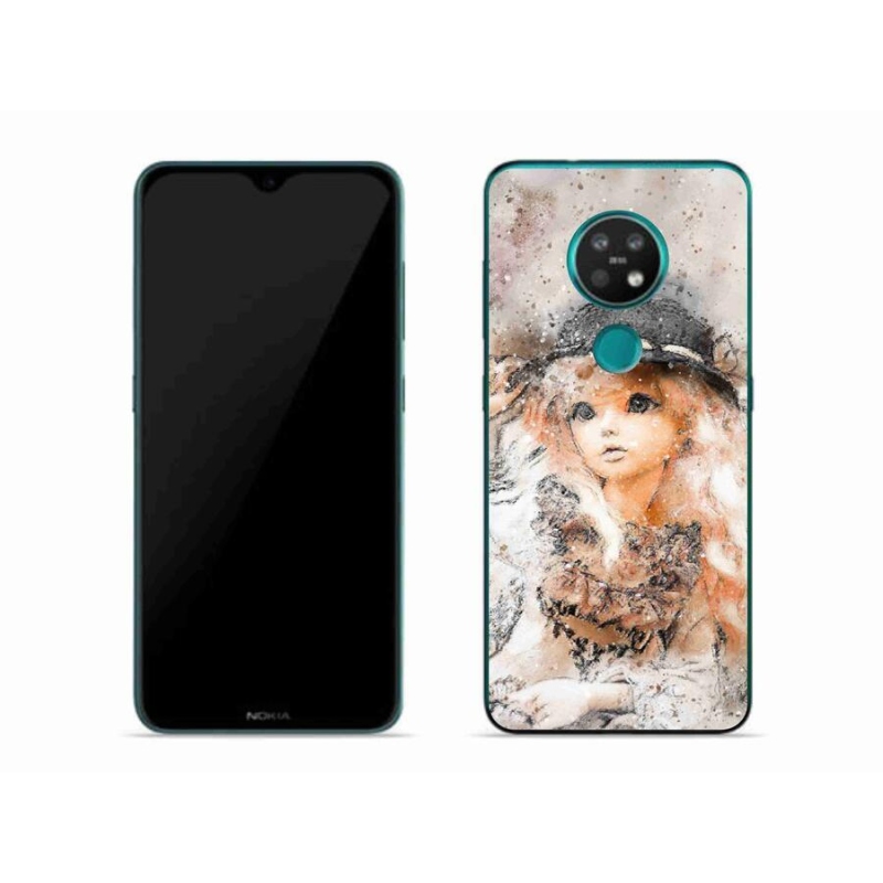 Gelový kryt mmCase na mobil Nokia 7.2 - holčička s kloboukem