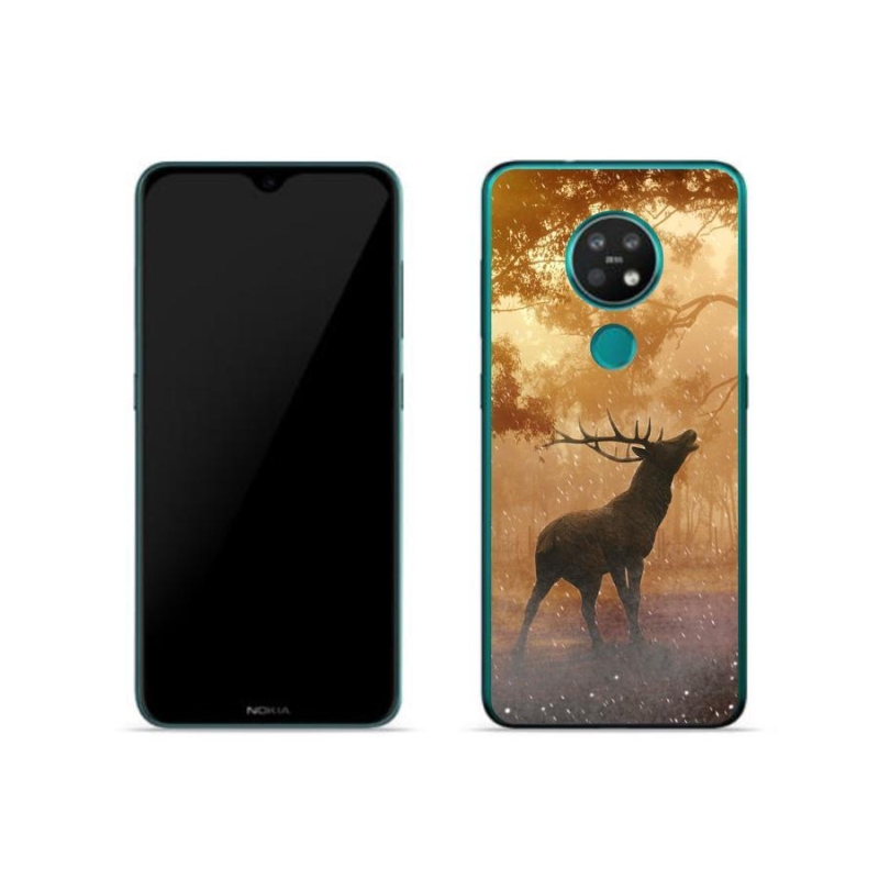 Gelový kryt mmCase na mobil Nokia 7.2 - jelen v říji