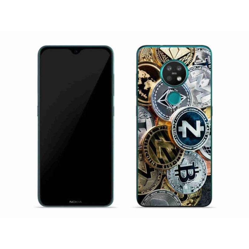 Gelový kryt mmCase na mobil Nokia 7.2 - kryptoměny