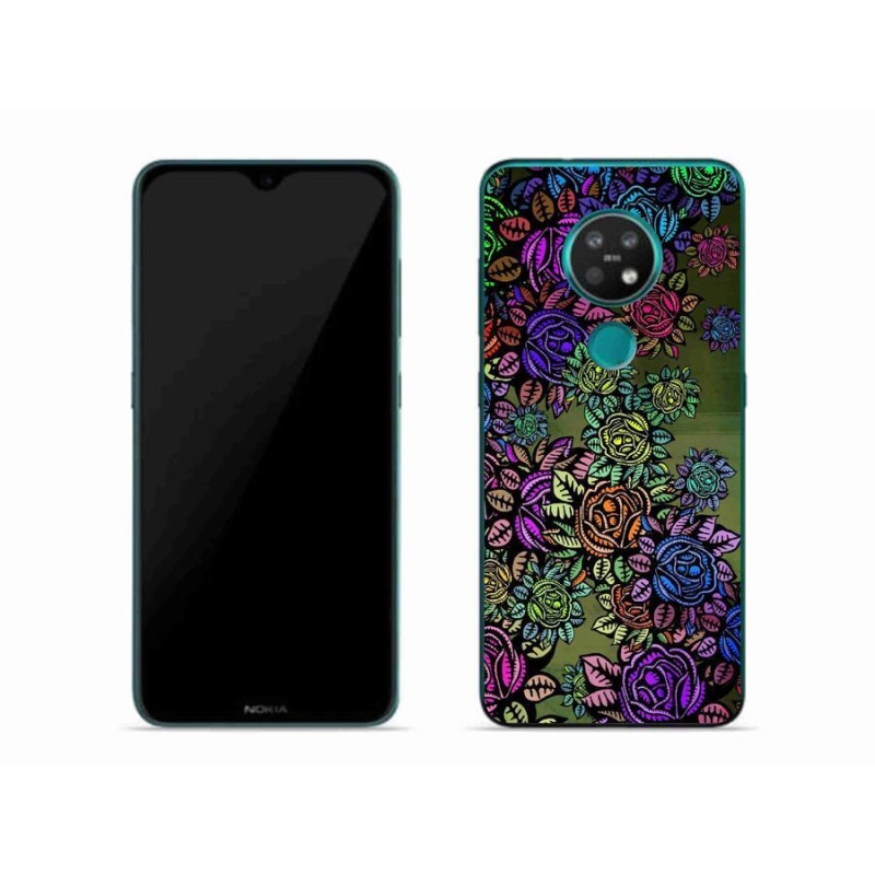 Gelový kryt mmCase na mobil Nokia 7.2 - květiny 6
