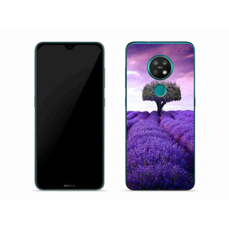 Gelový kryt mmCase na mobil Nokia 7.2 - levandulová louka