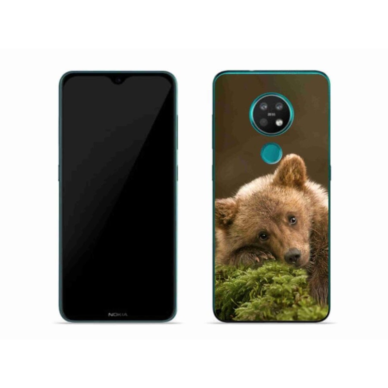 Gelový kryt mmCase na mobil Nokia 7.2 - medvěd
