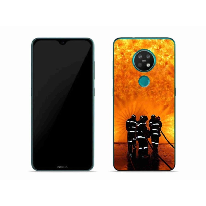 Gelový kryt mmCase na mobil Nokia 7.2 - požár