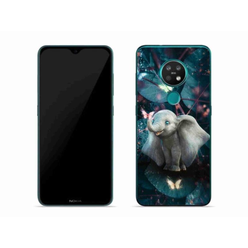 Gelový kryt mmCase na mobil Nokia 7.2 - roztomilý slon