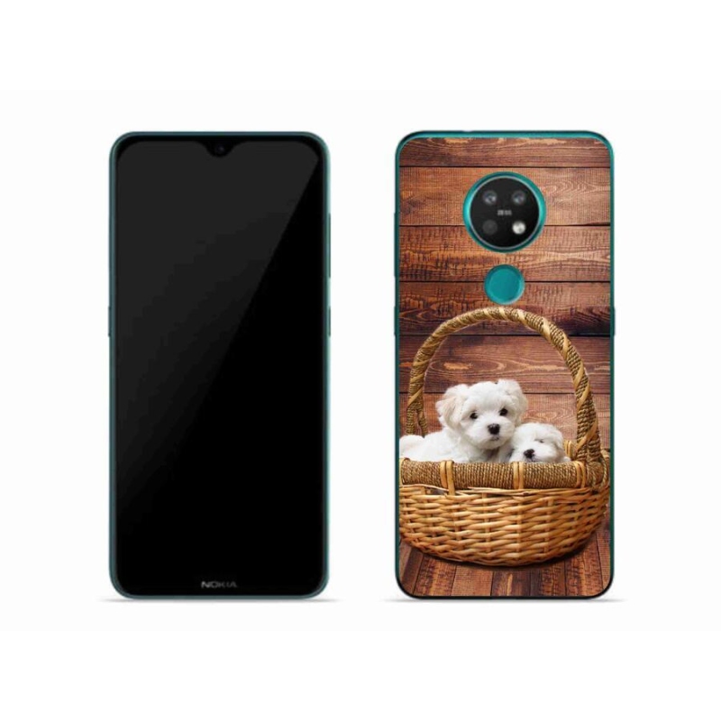 Gelový kryt mmCase na mobil Nokia 7.2 - štěňátka
