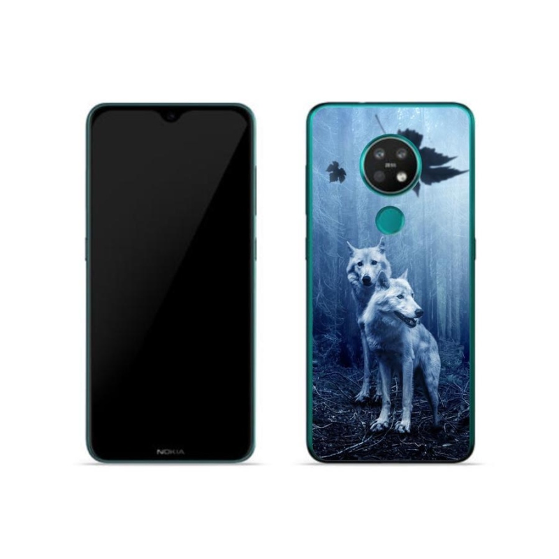 Gelový kryt mmCase na mobil Nokia 7.2 - vlci v lese