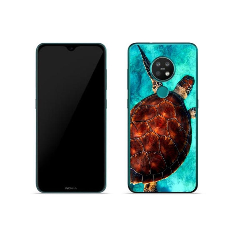 Gelový kryt mmCase na mobil Nokia 7.2 - želva