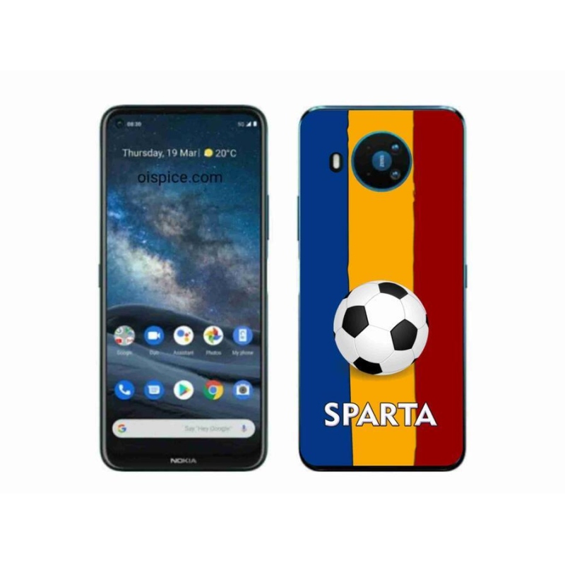 Gelový kryt mmCase na mobil Nokia 8.3 5G - fotbal 1