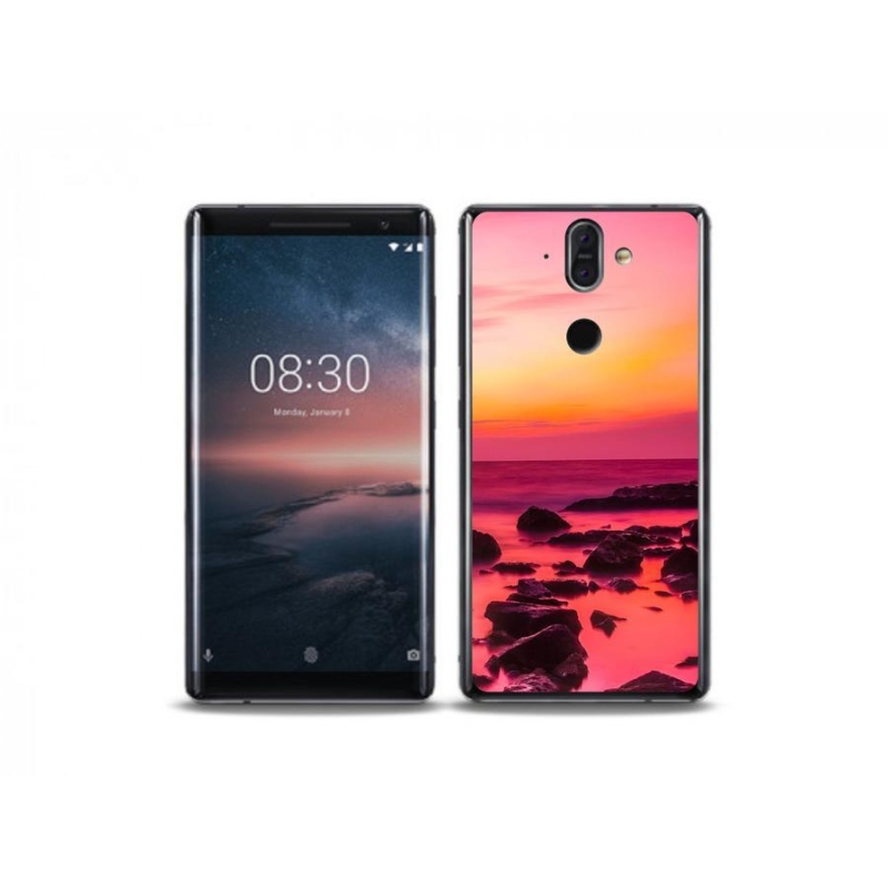 Gelový kryt mmCase na mobil Nokia 8 Sirocco - moře a záře