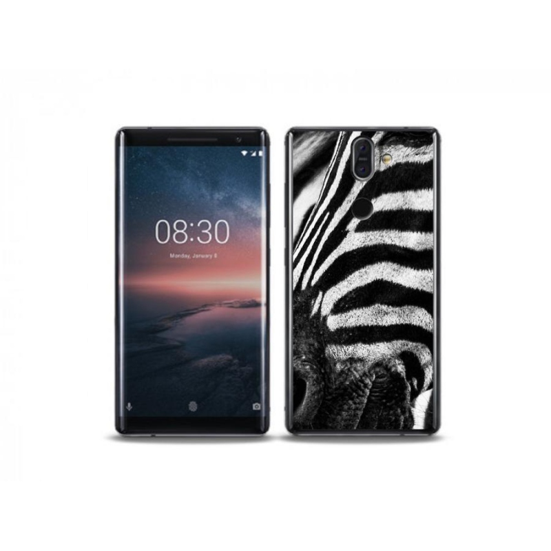 Gelový kryt mmCase na mobil Nokia 8 Sirocco - zebra