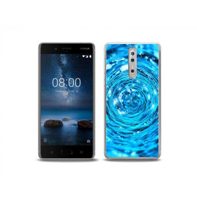 Gelový kryt mmCase na mobil Nokia 8 - vodní vír