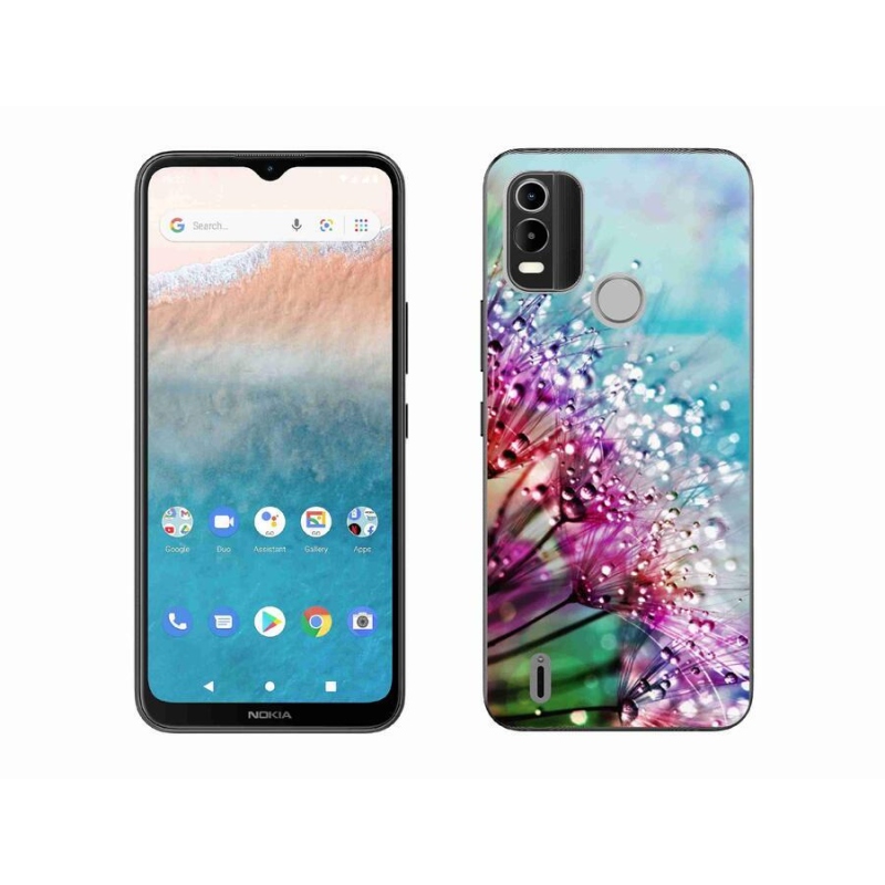 Gelový kryt mmCase na mobil Nokia C21 Plus - barevné květy