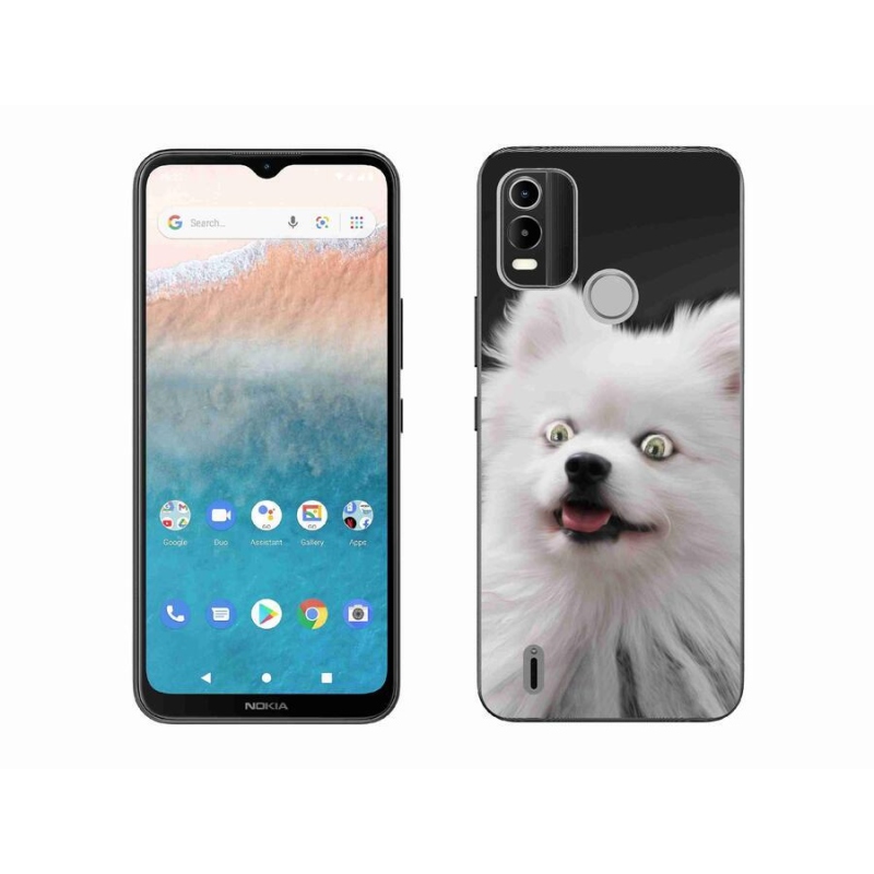 Gelový kryt mmCase na mobil Nokia C21 Plus - bílý špic