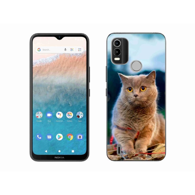 Gelový kryt mmCase na mobil Nokia C21 Plus - britská modrá 2