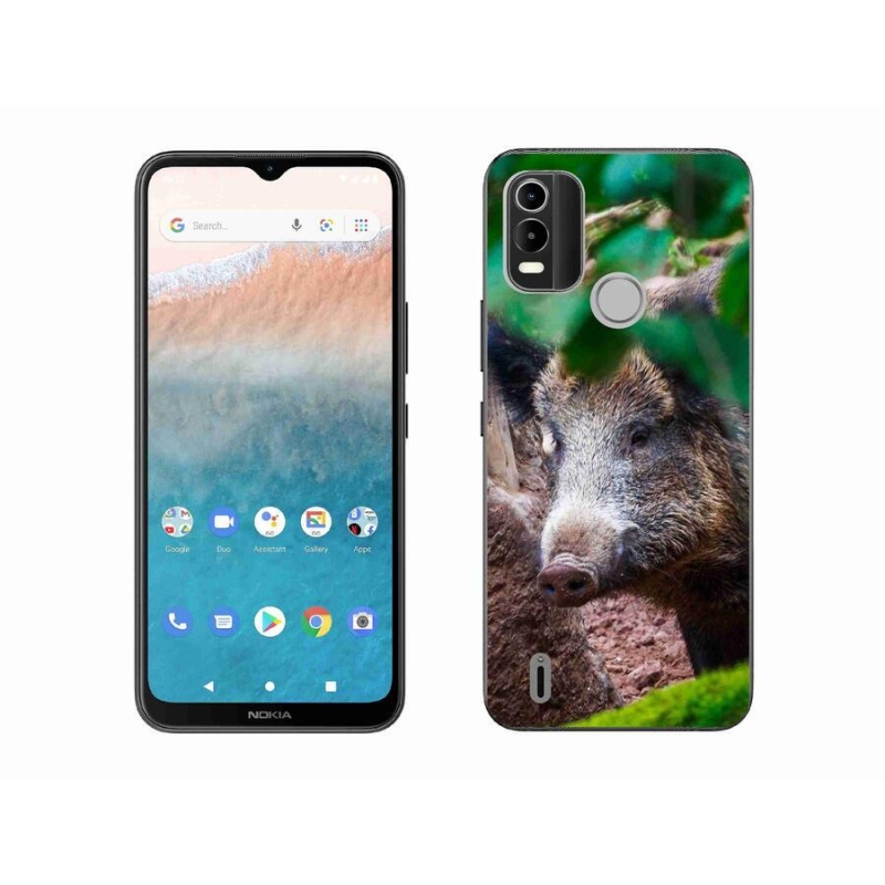 Gelový kryt mmCase na mobil Nokia C21 Plus - divoké prase