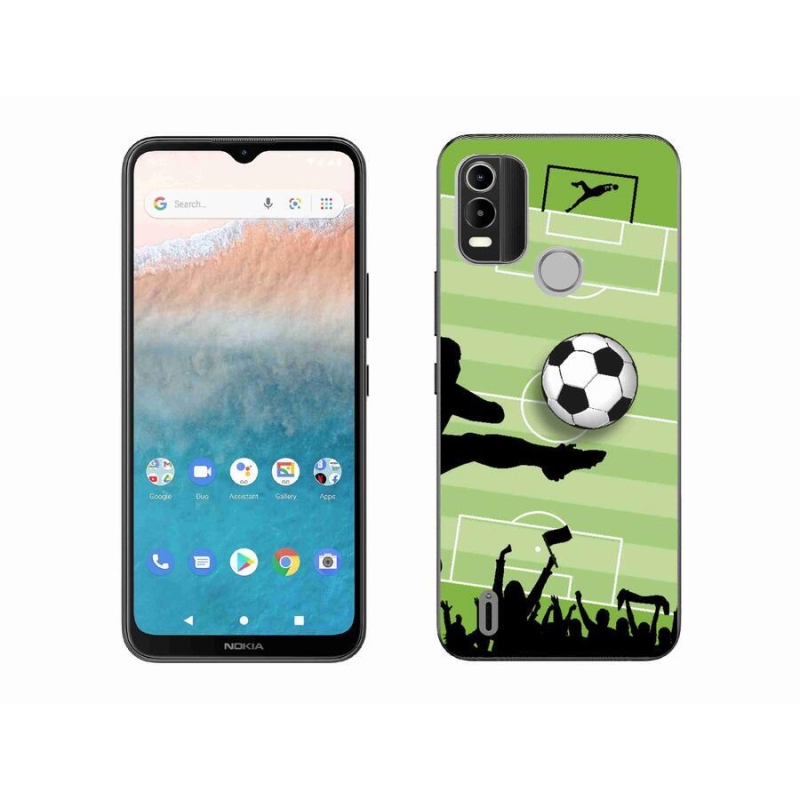 Gelový kryt mmCase na mobil Nokia C21 Plus - fotbal 3