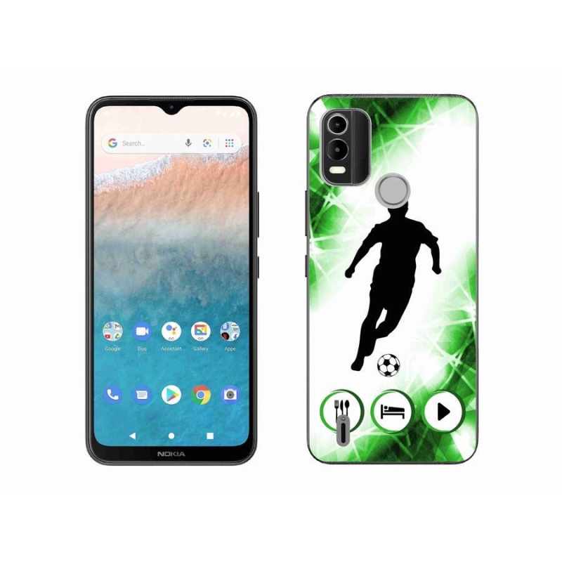 Gelový kryt mmCase na mobil Nokia C21 Plus - fotbalista