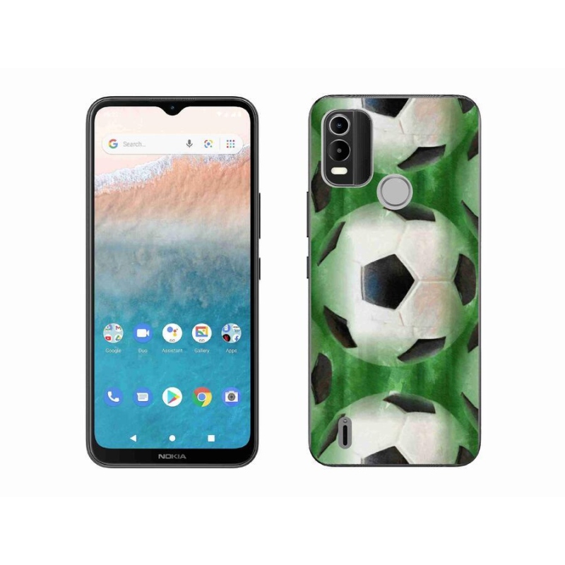 Gelový kryt mmCase na mobil Nokia C21 Plus - fotbalový míč
