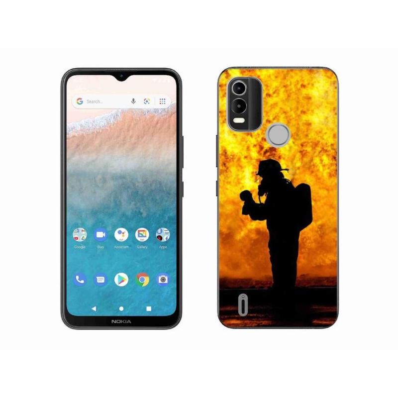 Gelový kryt mmCase na mobil Nokia C21 Plus - hasič