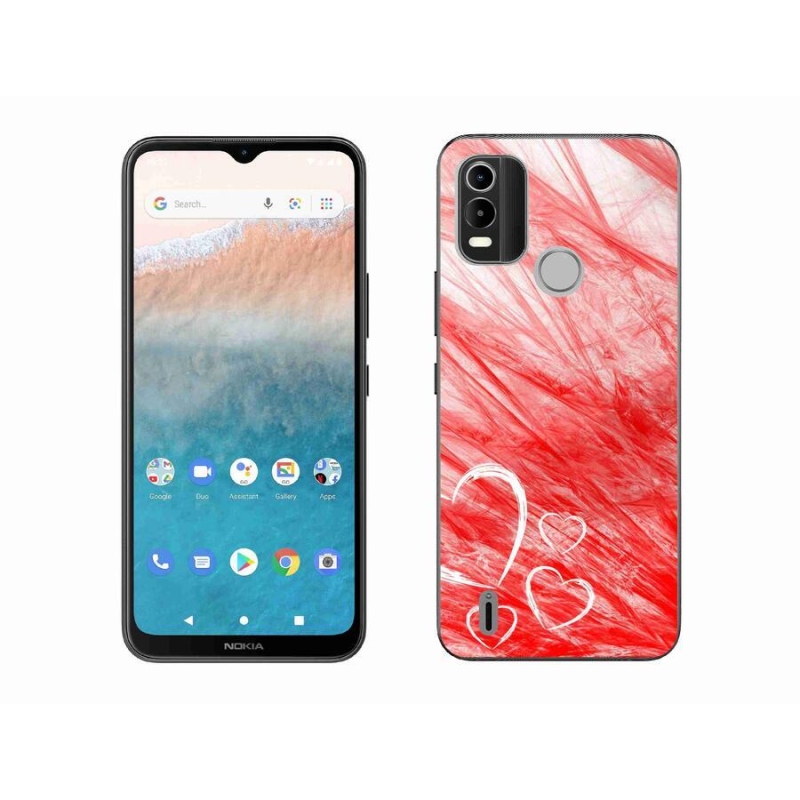 Gelový kryt mmCase na mobil Nokia C21 Plus - heart