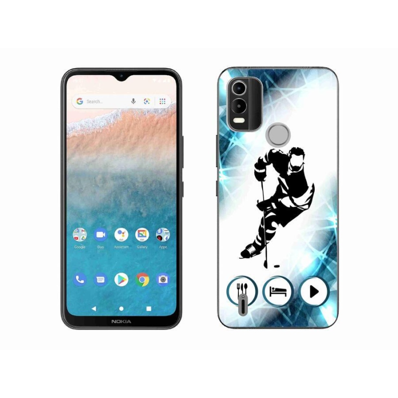 Gelový kryt mmCase na mobil Nokia C21 Plus - hokej 1