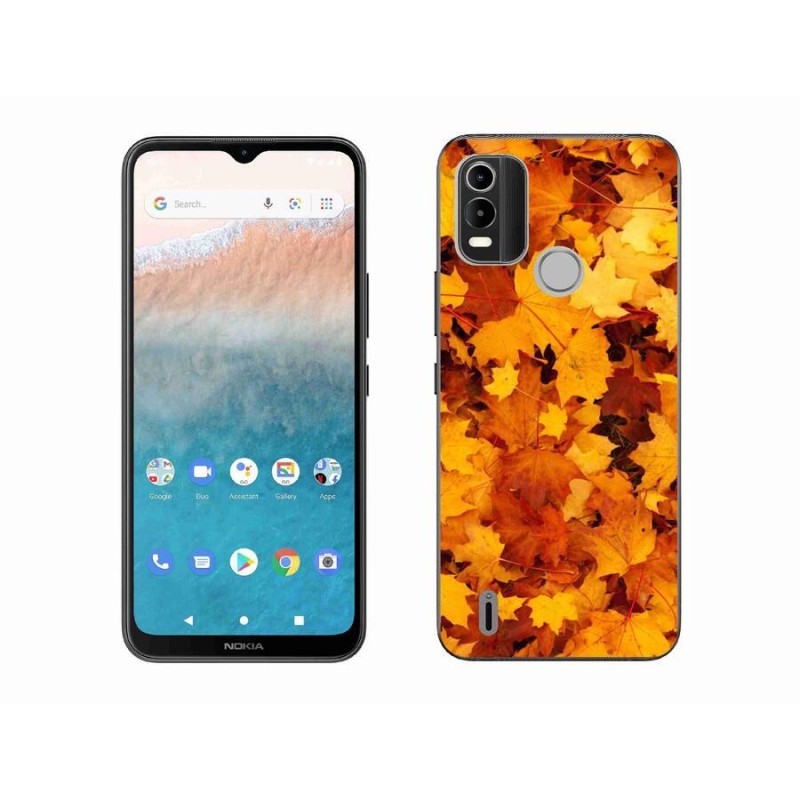 Gelový kryt mmCase na mobil Nokia C21 Plus - javorové listy
