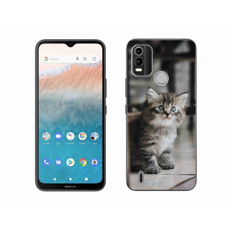 Gelový kryt mmCase na mobil Nokia C21 Plus - koťátko