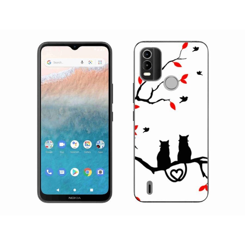 Gelový kryt mmCase na mobil Nokia C21 Plus - kočičí láska