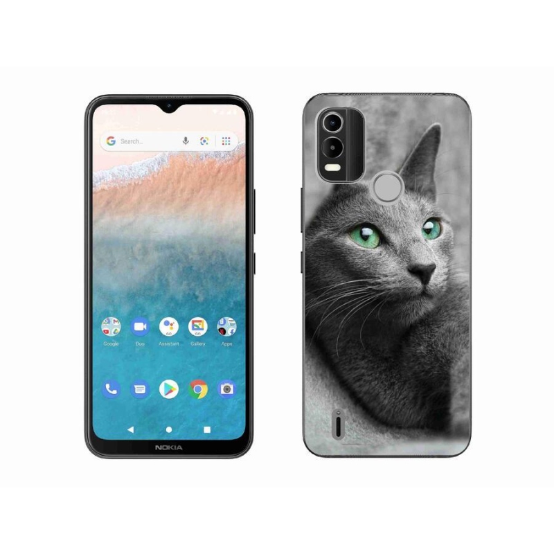 Gelový kryt mmCase na mobil Nokia C21 Plus - kočka 2