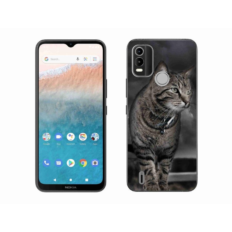 Gelový kryt mmCase na mobil Nokia C21 Plus - kočka