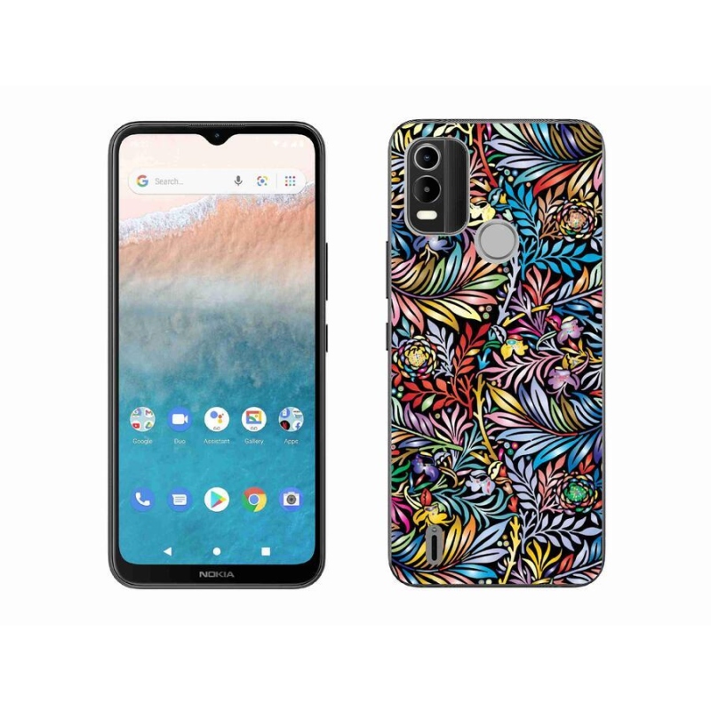 Gelový kryt mmCase na mobil Nokia C21 Plus - květiny 5