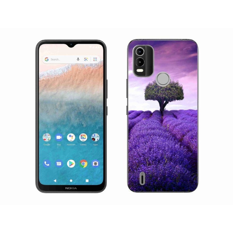 Gelový kryt mmCase na mobil Nokia C21 Plus - levandulová louka