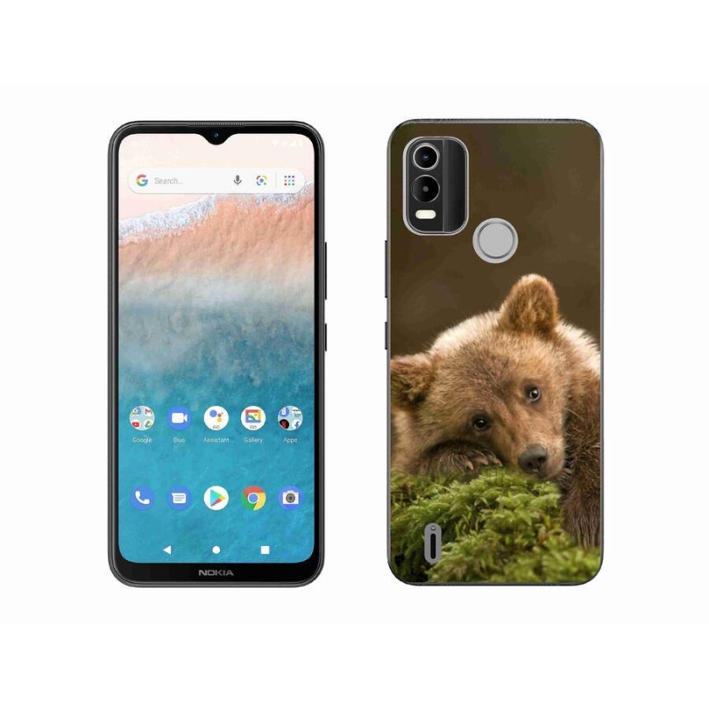 Gelový kryt mmCase na mobil Nokia C21 Plus - medvěd