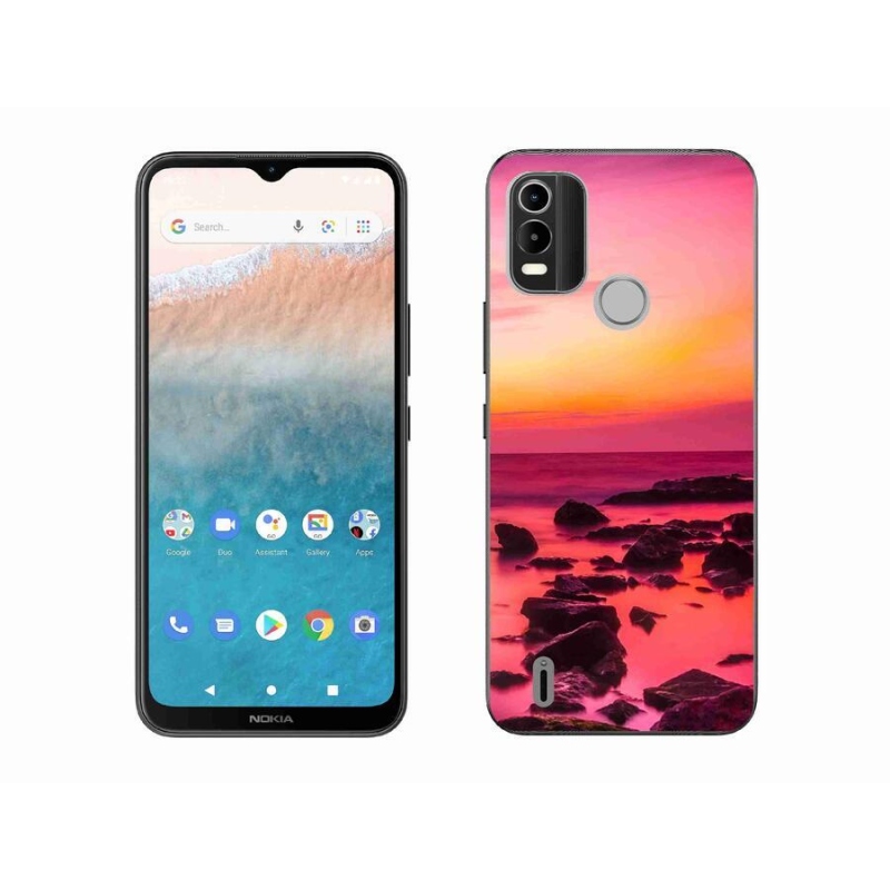 Gelový kryt mmCase na mobil Nokia C21 Plus - moře a záře