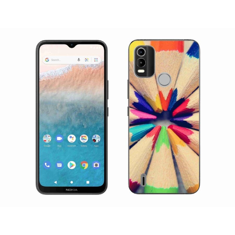Gelový kryt mmCase na mobil Nokia C21 Plus - pastelky