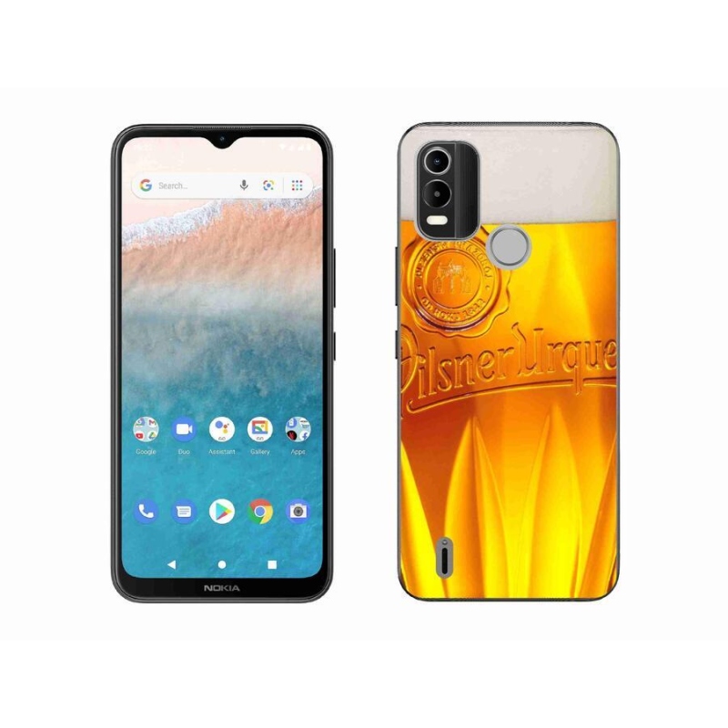 Gelový kryt mmCase na mobil Nokia C21 Plus - pivo
