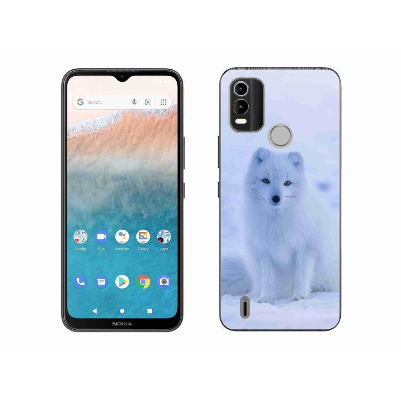Gelový kryt mmCase na mobil Nokia C21 Plus - polární liška