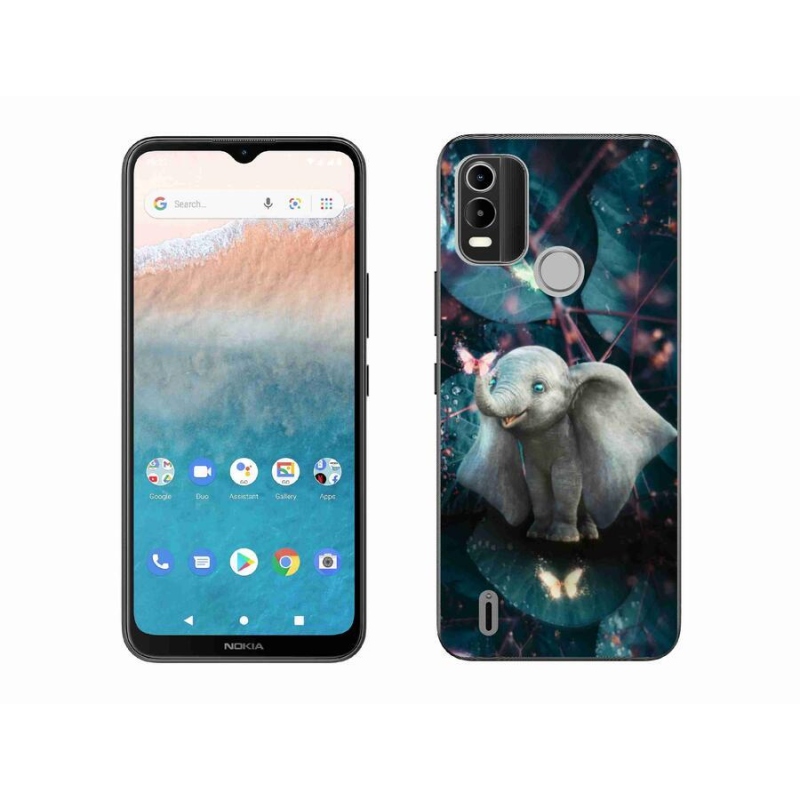 Gelový kryt mmCase na mobil Nokia C21 Plus - roztomilý slon