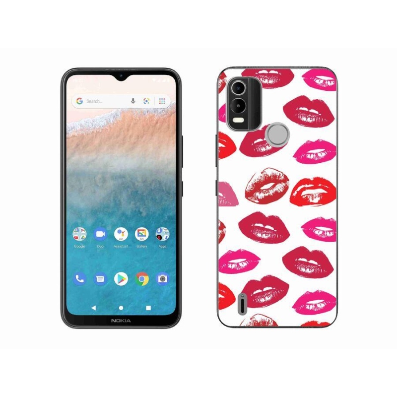 Gelový kryt mmCase na mobil Nokia C21 Plus - rty
