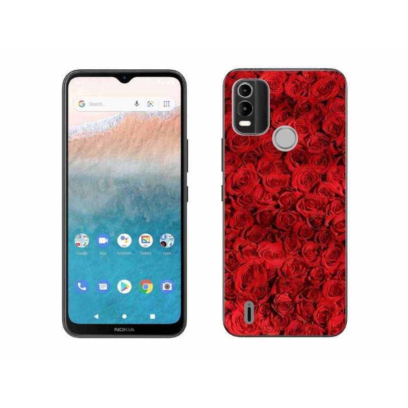 Gelový kryt mmCase na mobil Nokia C21 Plus - růže