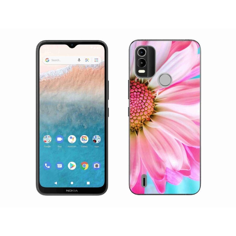 Gelový kryt mmCase na mobil Nokia C21 Plus - růžová květina