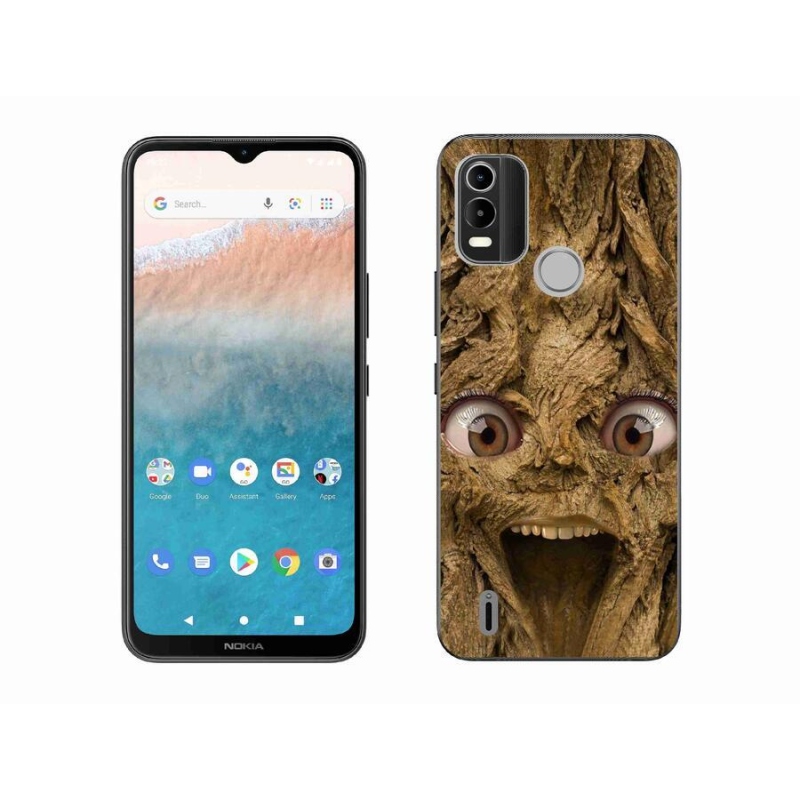 Gelový kryt mmCase na mobil Nokia C21 Plus - veselý strom s očima