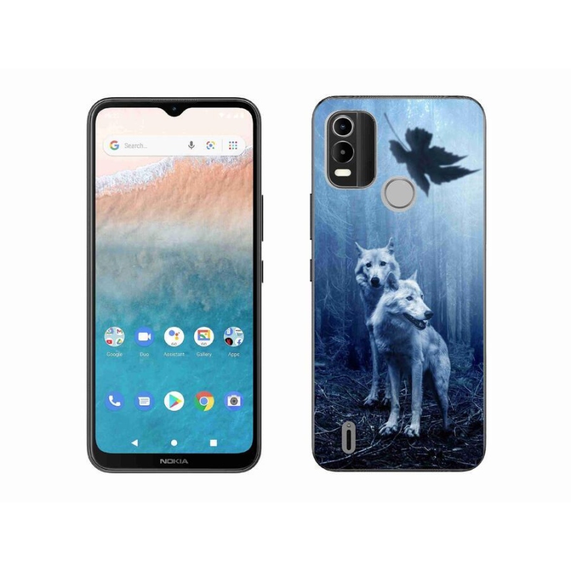 Gelový kryt mmCase na mobil Nokia C21 Plus - vlci v lese