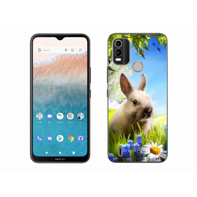 Gelový kryt mmCase na mobil Nokia C21 Plus - zajíček