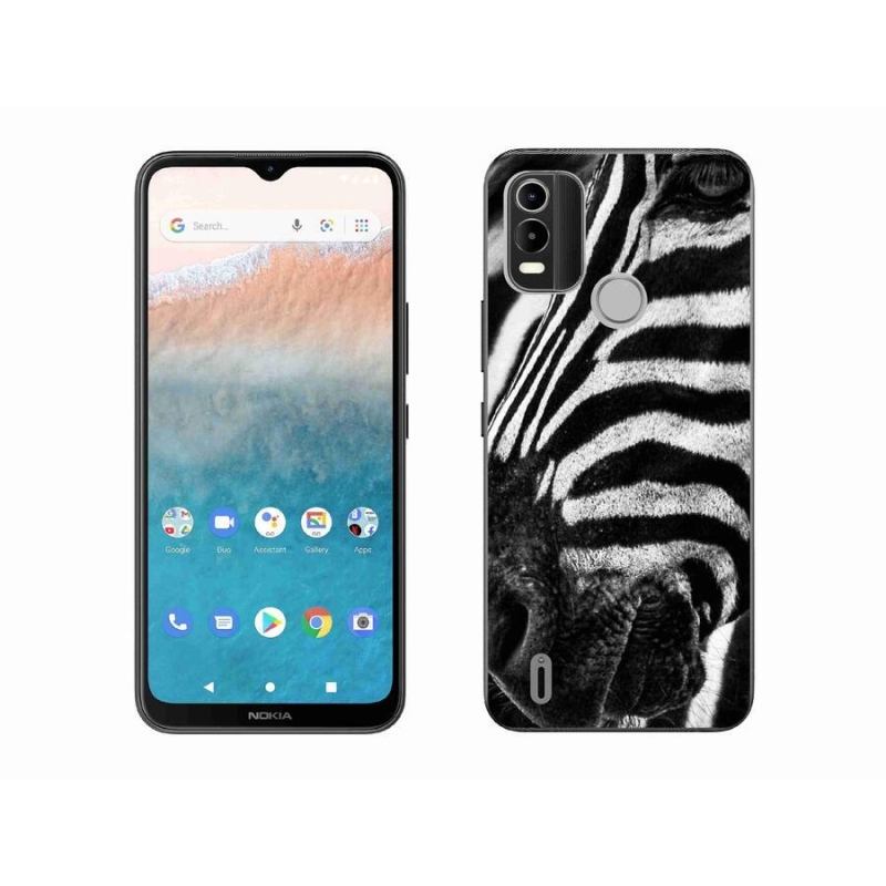 Gelový kryt mmCase na mobil Nokia C21 Plus - zebra